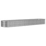 Garden Raised Bed Silver Powder-coated steel Large Durable 318932
