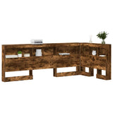 Storage Headboard with Shelf Smoked Oak 100 cm Engineered Wood 3335465