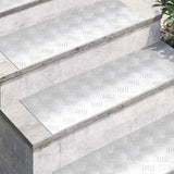 Stair Tread Rectangular 4 pcs Silver 80 x 30 cm Aluminium 4104304