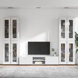 TV Cabinet Set FLORIN 3 pcs High Gloss White Engineered Wood 3397988