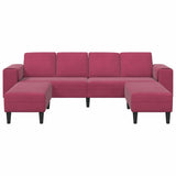 Sofa Set 3 pcs Wine red Velvet 3335126