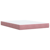 Box Spring Bed with Mattress Pink 140x200 cm Velvet 3285292