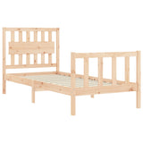 Bed Frame without Mattress Single Solid Wood Pine 3192391
