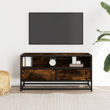 TV Cabinet Smoked Oak 80x34.5x40 cm Engineered Wood and Metal 848811