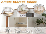 Storage Cabinet with 2 Doors, Wooden Buffet Sideboard with Adjustable Shelf and Metal Handles, N896P457077W