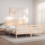Bed Frame without Mattress Super King Size Solid Wood 3195301