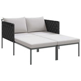 Sunbed Anthracite 153 x 115 x 69.5 cm Powder-Coated Steel 42004134