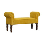 Mustard Velvet Bench IN780