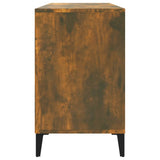 Shoe Cabinet Smoked Oak Engineered Wood, Metal Medium 819753
