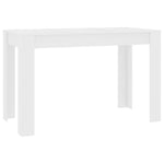 ZNTS Dining Table White 120x60x76 cm Engineered Wood 800432