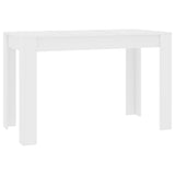 ZNTS Dining Table White 120x60x76 cm Engineered Wood 800432