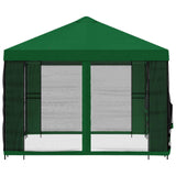 Garden Gazebo with Sidewalls 4 x 3 m Green Polyester and Steel 900389