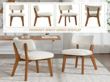 GOMYWAY Mid-Century Modern Dining Chairs Set of 2, Upholstered Mid-Back Armless Padded Side Chairs W2678P512591