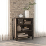Storage Cabinet Grey Metal and MDF Medium Storage Cabinet 335912