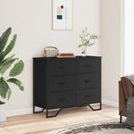 Chest of Drawers Black 91x35.5x74.5 cm Engineered wood 3295302