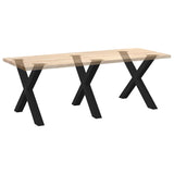 ZNTS Dining Table Legs X-Shaped 3 pcs Black 90x cm Steel 4012996