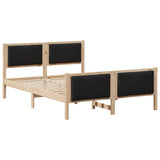 Bed Frame with Headboard Black 135 x 190 cm Fabric 878341