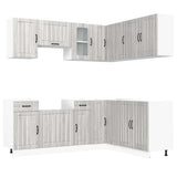 11 Piece Kitchen Cabinet Set Lucca Grey Sonoma Engineered Wood 3314957