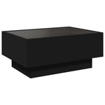 ZNTS Coffee Table with LED Black 70x50x30 cm Engineered Wood 847512