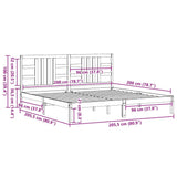 Bed Frame without Mattress Honey Brown 200x200 cm Solid Wood 3105428