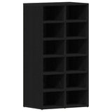 Shoe Rack Black Oak 54x34x100.5 cm Engineered Wood 862423