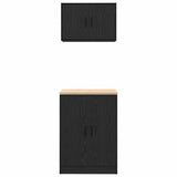 Garage Cabinets 2 pcs Black Engineered Wood 3328306