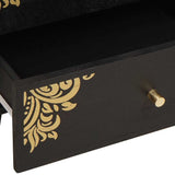 Bedside Cabinet Black 50 x 33 x 62 cm Solid Mango Wood 4018818