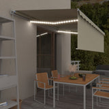 Manual Retractable Awning with Blind&LED 5x3m Cream 3069342
