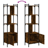 Bookcase with Door Smoked Oak 44.5x30x154.5 cm Engineered Wood 833355