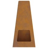 Fire Pit Brown 50 x 35 x 100 cm Weathering Steel 859005