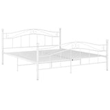Bed Frame White Powder-coated metal Super King Durable 325004