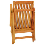 ZNTS Folding Garden Chairs 2 pcs Solid Wood Eucalyptus 316069