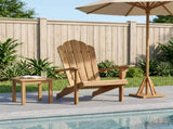 Garden Adirondack Chair Natural Solid Teak Wood 42041355