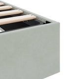 Storage Bed with Mattress Light Grey 100 x 203 cm Velvet 3370132