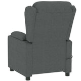 Massage Chair Dark Grey Fabric 339059