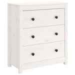 Sideboard White 70x35x80 cm Solid Wood Pine 813735