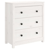 Sideboard White 70x35x80 cm Solid Wood Pine 813735