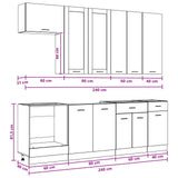 Kitchen Unit LYON 8 pcs Sonoma Oak Engineered Wood 3438213
