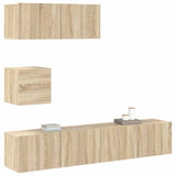 4 Piece TV Cabinet Set Sonoma Oak Engineered Wood 3114648
