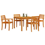 Garden Dining Set 5 pcs Brown Solid Acacia Wood 3375672