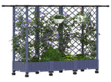 Raised Bed with Trellis and Roof Grey 164 x 40 x 127 cm PP 3423122