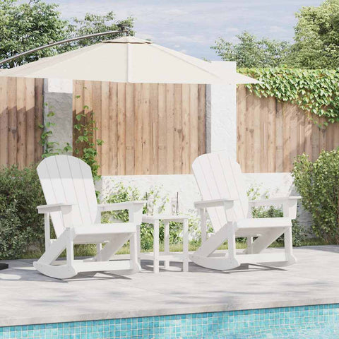 Adirondack Rocking Chairs 2 pcs White HDPE 3335834