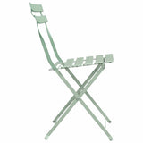 Garden Folding Chair 2 pcs Light Mint 42 x 46 x 82cm Metal 42002958