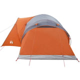 Family Tent Dome 6-Person Grey and Orange Waterproof 4009463