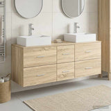 Bathroom Cabinet Set 3 pcs Sonoma Oak 49.5 x 41 x 62.5 cm 3405845
