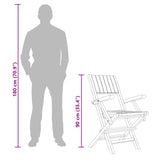 Folding Garden Chairs 8 pcs 55x61x90 cm Solid Wood Teak 3155063