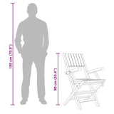 Folding Garden Chair Set of 2 Teak Solid teak wood 362760