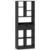 Tall Bookshelf with Drawer, Freestanding Bookcase for Bedroom, Living Room, Home Office, Black T3398P423533