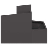 Garden Planter Black 60 x 60 x 50 cm Cold-rolled Steel 873571