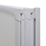 Shower Bath Screen Wall 117 x 120 cm 3 Panels Foldable 140784